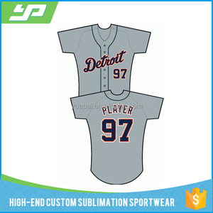100% high quality polyester jersey quick dry wholesale cheap baseball - Product Image 3