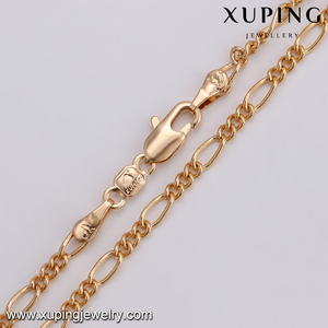 43664 dernier design saoudien couleur or bijoux collier 20 pouces simple délicat plaqué or bijoux collier - Product Image 5