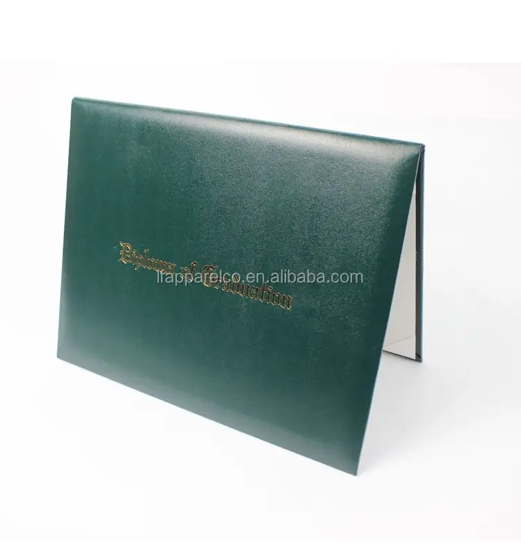 Luxury 가죽 certificate portfolio 폴더 에 숲 green