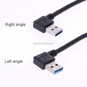 90 derece Sağ Açı USB 3.0 Erkek Kadın Adaptör Uzatma USB Kablosu
