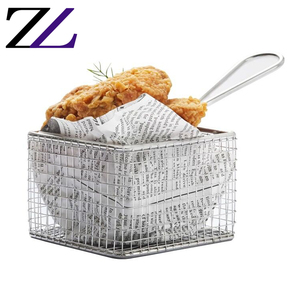 Fast food ristorante accessori per la vendita perforato <span class=keywords><strong>metallo</strong></span> frittura ala di pollo pane display mini filo patatine fritte che serve cestini - Product Image 1