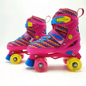 Light up schoenen voor kinderen met wielen 4 wielen verstelbare inline skates zapatillas deportivas