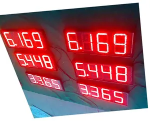 Tankstation Led Display Board Digitaal Gasprijs Teken Nummers Buiten Infrarood Digitale Poster Ip65 Draadloze Afstandsbediening Sdk