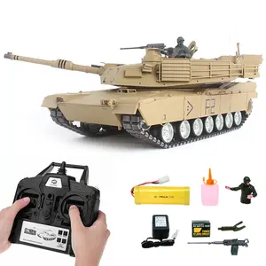 Versione professionale 3918-1 U.S.A M1A2 Abrams Main Battled Tank 2.4G 1:16 Rc Shooting & Smoking tank 7.0