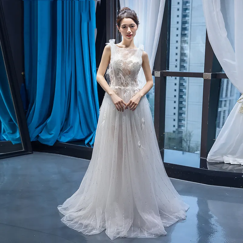 Jancember RSM66679 Phong Cách Độc Đáo Ren Lên Corset Trở Lại Rhinestone Appliques Trung Quốc Wedding Dress Trắng Ruffles Wedding Dress