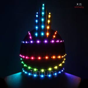 Programado LED Robot helmet, casco utilizado para funcionamiento de la etapa de baile único - Product Image 1