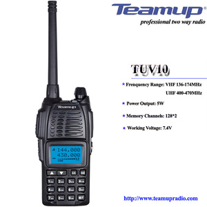 Teamup dual band 5 watts 3-10 km talk range vhf &uhf handy <span class=keywords><strong>talkie</strong></span> - Product Image 6