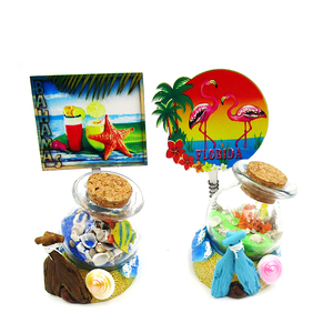 Botella de Arena de Resina Económica y Popular para Hotel, Recuerdo con Diseño de Palmera y Playa Pintado a Mano, Regalo Personalizado - Product Image 4