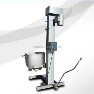 automatic meat lifter elevator machine with tote bin hopper