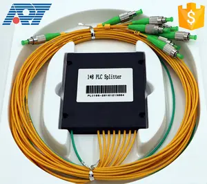 Iyi dağıtım fiber optik ekipmanları 1x8 ABS kutusu 1260-1650nm pasif optik bağlantı Fiber Optik PLC splitter