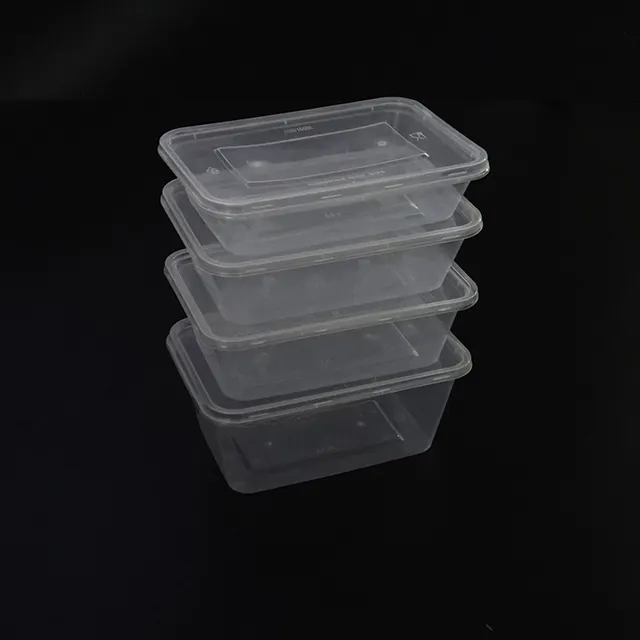 500ml 650ml 750ml 1000ml מרובה PP טרי מזון אחסון קופסות חד פעמי פלסטיק takeaway בנטו אריזת קופסות