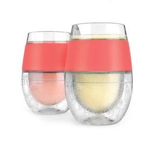 冷凍ビールジョッキ冷凍ジェルダブルグラス16オンス冷凍アイスカップ冷凍ミルクコーヒー赤ワインと半透明の飲料