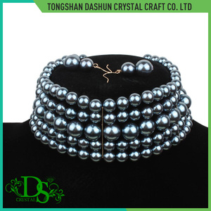 <strong>Black</strong> <strong>Pearl</strong> <strong>Necklace</strong> Designs, Glass <strong>Pearls</strong> Indian Statement <strong>Necklace</strong> - Product Image 3