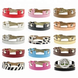Fashion 25mm vite a vite da donna bracciali <span class=keywords><strong>con</strong></span> olio essenziale in pelle sintetica bracciale diffusore Aroma olio essenziale - Product Image 6