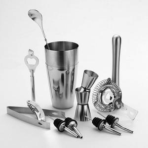Bartender <strong>Set</strong> 9Pcs Wine Tools Bar Drink <strong>Cocktail</strong> Mixer <strong>Mixing</strong> Kit With Carry Case for Cambodia Tennent's Lager Voli Mathilde - Product Image 1