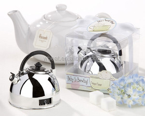 Tetera de Acero Inoxidable con Temporizador, Diseño Elegante, Color Plateado, Ecológica, Personalizable con Logotipo, Fabricada <span class=keywords><strong>en</strong></span> China - Product Image 1