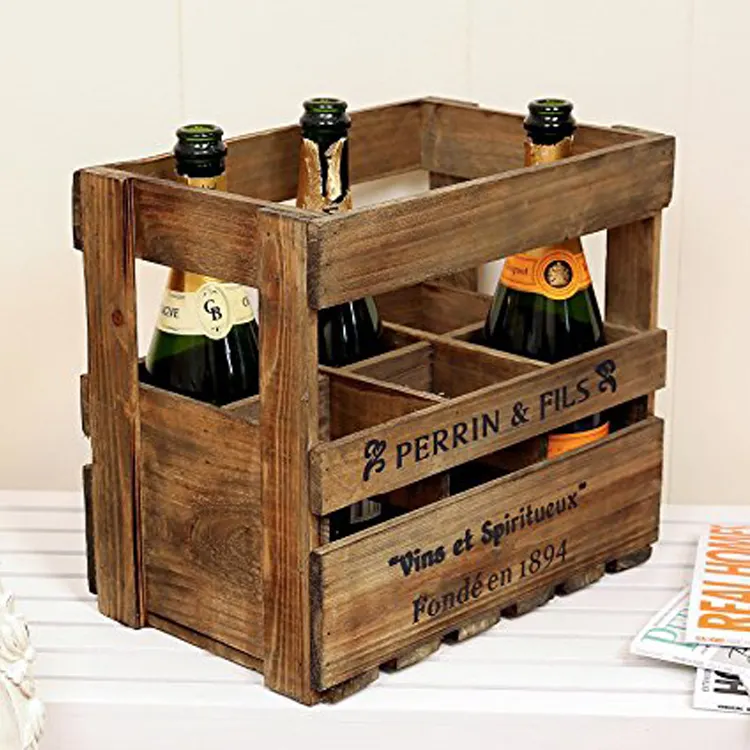 Hohe Qualität Holz Wein Bier Flasche Kiste Für Verkauf