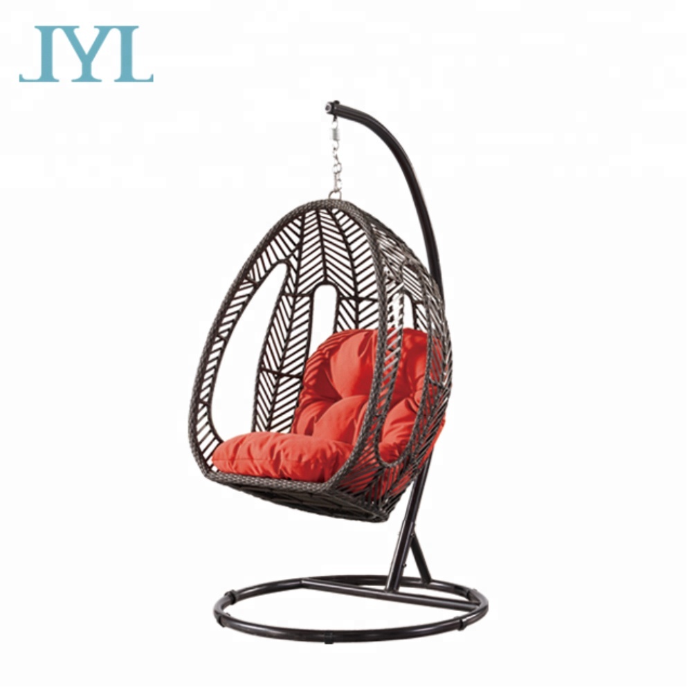 Подвесное кресло-яйцо из ротанга, уличный комплект качелей, одиночный Плетеный подвесной гамак, качели-стул