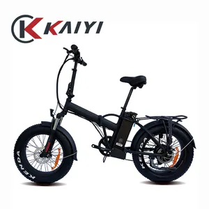 KAIYI Fast Ebike 20inch Folding Suspension Fork Snow Electric Bike Bicycle Bags & Boxes Lithium Battery LCD Display OEM 36V D04