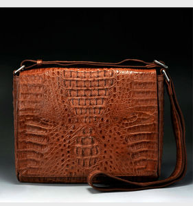 Moda de piel de cocodrilo genuino hombre de negocios messager bolsa marrón hechos a <span class=keywords><strong>mano</strong></span> oem odm - Product Image 1