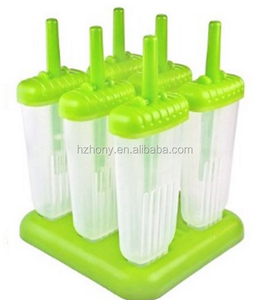 6 Popsicle Molds - <strong>Ice</strong> Pop Maker Set with Tray and Drip <strong>Guard</strong>, BPA Free, Green - Product Image 3