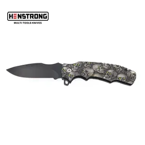 Hoge Kwaliteit Camouflage 420 Rvs Gemakkelijk Open Folding Pocket Camping Mes