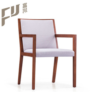 Wooden legs and armrest meeting conference room chair de bureau - Product Image 1