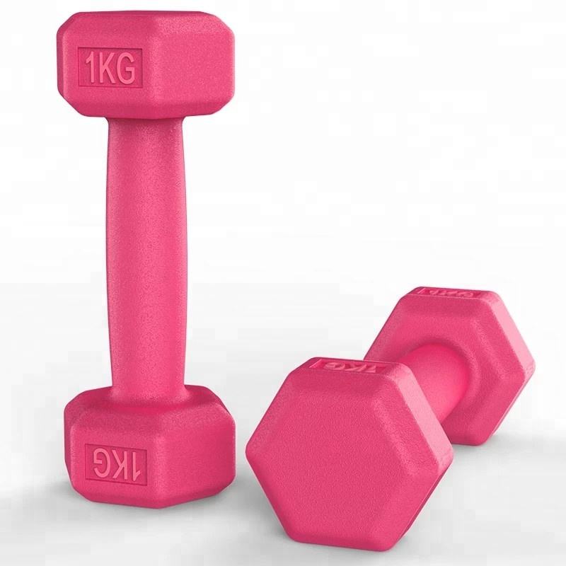 Mancuernas de plástico con relleno de arena, mancuernas