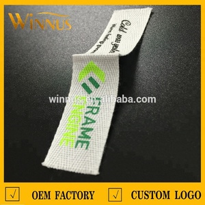 Etiqueta de Algodón Orgánico Suave con Espiga Blanca y Negra para Ropa, Impresión Personalizada de Fábrica Winnus, con Logotipo - Product Image 2