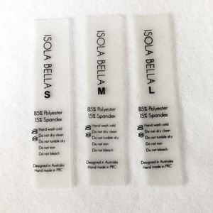 Custom Size Name Logo Transparent Water Proof Printed Tpu Clothing <strong>Care</strong> <strong>Labels</strong> For Bikinis,High Quality Soft Silicone <strong>Label</strong>