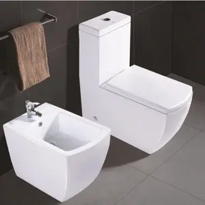 Combination toilet square bidet