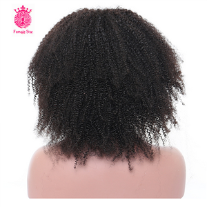 Natural 4A 4B 4C Afro Kinky Curly Brazilian Hair <strong>Wig</strong> for <strong>Black</strong> <strong>Women</strong> Light Brown Lace Cap Small Size - Product Image 3