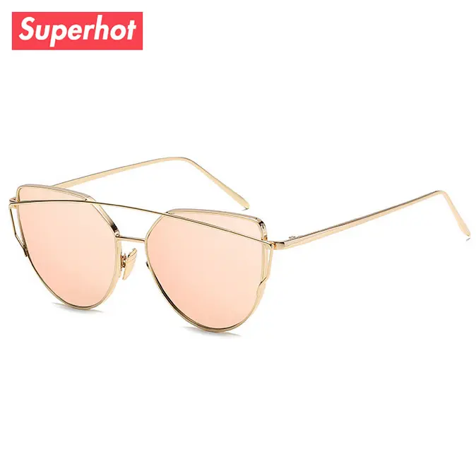 SP1904 Thời Trang Nhân Đôi Phụ Nữ Eyewear Cổ Điển Thiết Kế Thương Hiệu Kính Mặt Trời Twin-beams Shades Cat.3 UV400 Cat Eye Sunglasses