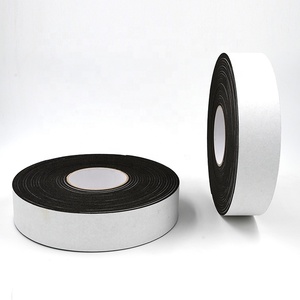 Bonne qualité adhésif très fort acrylique thermofusible noir climatisation joint de fenêtre bande météo en mousse de caoutchouc ruban isolant - Product Image 1