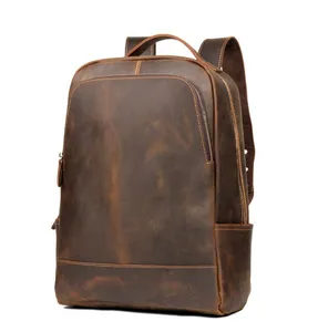 Модный Оригинальный рюкзак Dreamtop DTA525 из натуральной кожи, коричневый винтажный рюкзак для ноутбука из кожи Крейзи Хорс