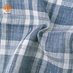 Tissé 100% lavé chèque <span class=keywords><strong>lin</strong></span> tissu pour chemise et robe - Product Image 2