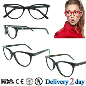 2015 más popular de anti - fatiga miopie negro gafas de mujer de moda gafas de forma de ojo de gato Johnny Depp anteojos CE & FD - Product Image 1
