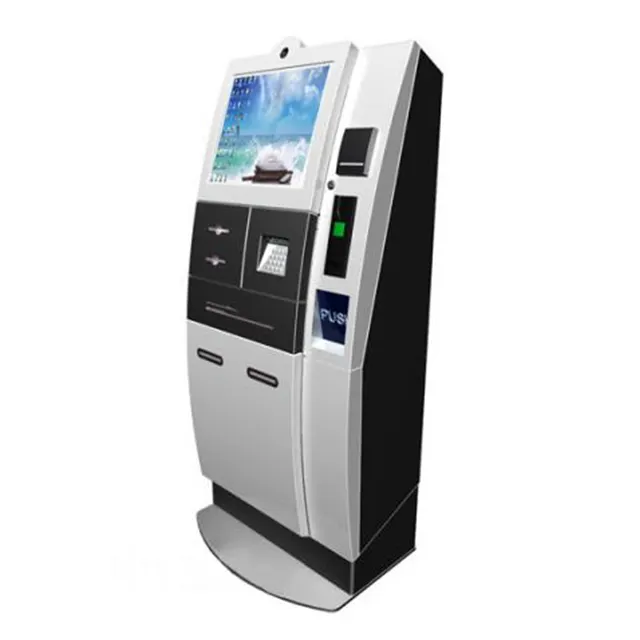 Barcode scanner OEM Automatic self service ordering payment kiosk machine for restaurant card cash payment