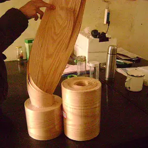 Hoge kwaliteit natuurlijke hout fleeced fineer papierrollen