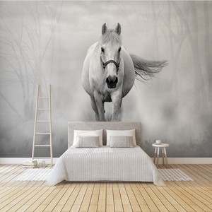 스케치 Running 흰 말 European 벽지 3d 불산 벽지 Living 룸 4d 벽지 - Product Image 1