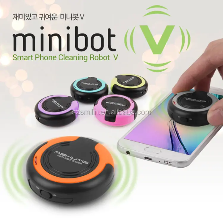 Design Mini Runde Smartphone Bildschirm Reinigungs roboter Korea Handy zum Reinigen der Anzeige von Handy und Tablet Minibot V.