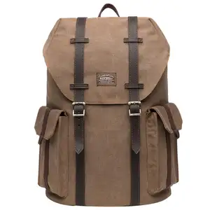 Özel Vintage keten sırt çantası çok fonksiyonlu dizüstü sırt çantası kolej sırt çantası büyük kapasiteli sırt çantası yürüyüş seyahat çantası