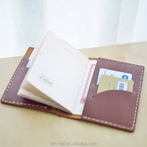 De alta calidad fácil de llevar genuino cuero pasaporte de la cubierta - Product Image 3