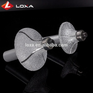 Brazed हीरा प्रोफ़ाइल पहिया अवतल सिलेंडर इलेक्ट्रिक रूटर बिट मार्ग - Product Image 2