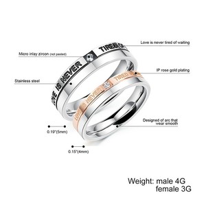 Marlary Prezzo Poco Costoso di Alta Qualità <span class=keywords><strong>Turco</strong></span> di Disegno Semplice <span class=keywords><strong>Alfabeto</strong></span> Lettera Paio di Fidanzamento Anello di Cerimonia Nuziale - Product Image 3