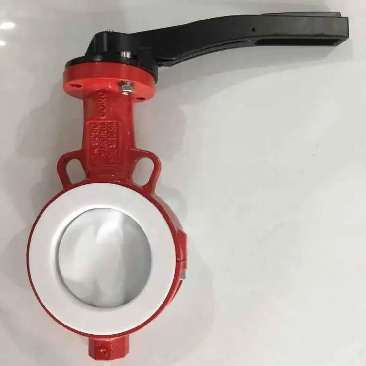 PTFE Seat PTFE coated Disc PTFE line Butterfly Valve