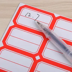 Adesivo adesivo pegajoso branco personalizado, etiqueta de nota em branco com escrita
