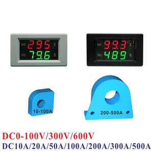 Sala DC Voltmetro Amperometro 0-10A 20A 50A 100A LED Tensione di Corrente del Misuratore Digitale 5-600V <span class=keywords><strong>Ampere</strong></span> 12V volt Amp Amperometro YB4835HVA - Product Image 2
