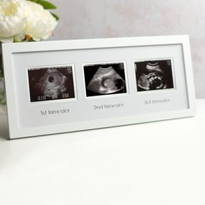 Marco de recuerdo de <span class=keywords><strong>embarazo</strong></span> de sonograma Triple 8x17, marco de fotos de tres trimester para reloj, regalo para bebé - Product Image 5
