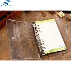 clear transparent soft plastic PVC spiral notebook cover